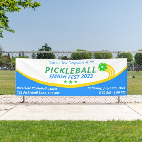 Pickleball Smash Tournament Custom Banner