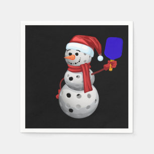 Pickleball Snowman Napkins