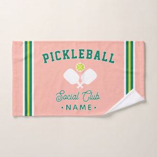 Pickleball Social Club, Custom Name Sports Hand Towel