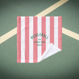 Pickleball Social Club Yellow Cabana Stripe Wash Cloth