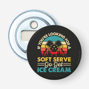 Pickleball Soft Serve Funny Sports Pun Bottle Opener