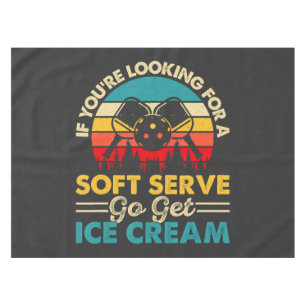 Pickleball Soft Serve Funny Sports Pun Tablecloth