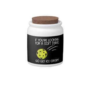 Pickleball Soft Serve Get Ice Cream Pickle Ball Me Candy Jar