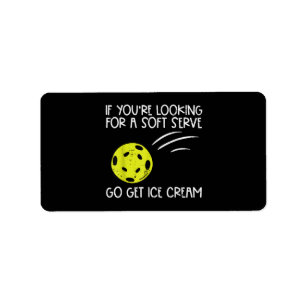 Pickleball Soft Serve Get Ice Cream Pickle Ball Me Label