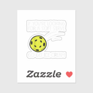 Pickleball Soft Serve Get Ice Cream Pickle Ball Me Sticker
