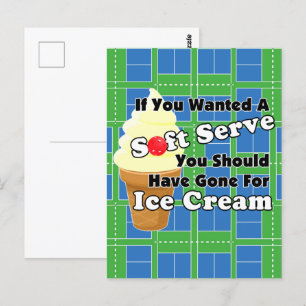 Pickleball Soft Serve? Go for Ice Cream Instead Postcard