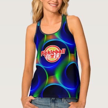 Pickleball Spiral 14a Women's Tank Top by Ronspassionfordesign at Zazzle