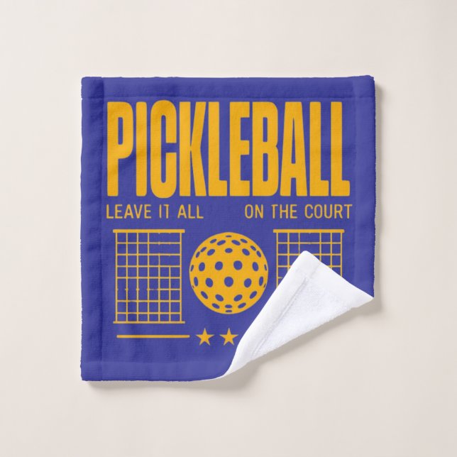 Pickleball Spirit - Leave It All On The Court Wash Cloth (Wash Cloth)