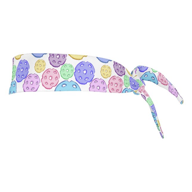 Pickleball Splash of Color Bright Tie Headband (Rotate 90)
