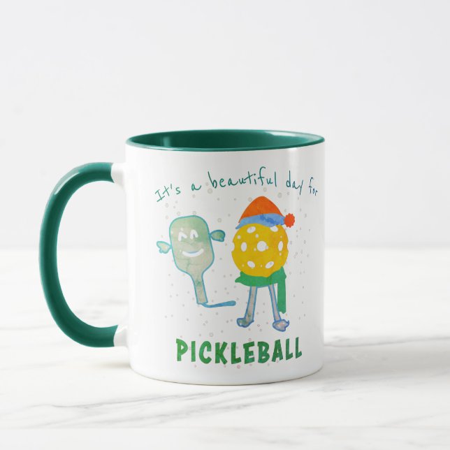 Pickleball Sport Funny Cool Trendy Pickleball Day  Mug (Left)