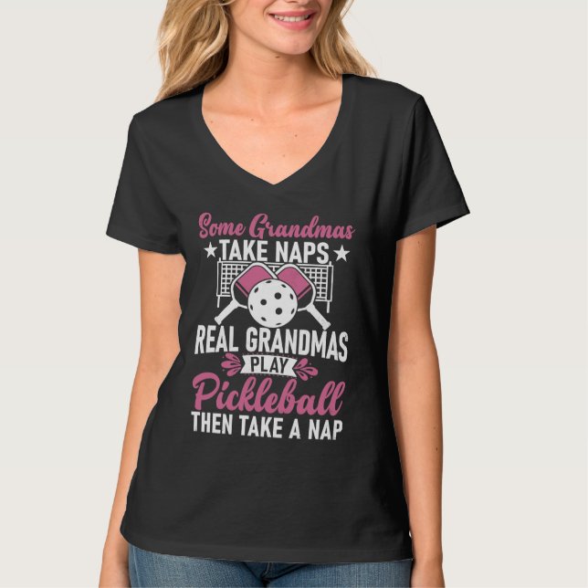 Pickleball Sport Saying Grandma Rentner Women's Pi T-Shirt (Front)