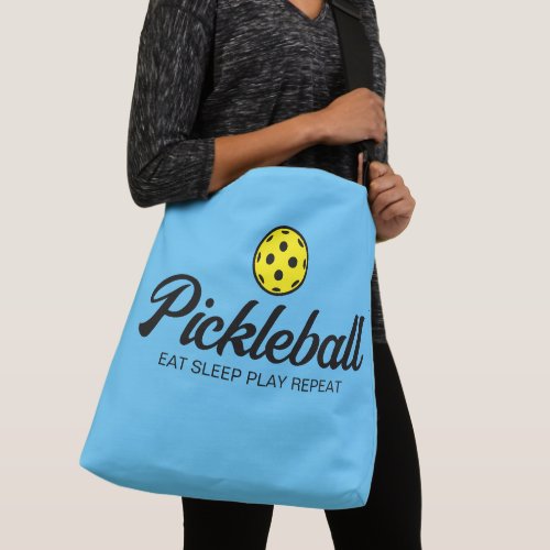 Pickleball sports cross_body bag with quote