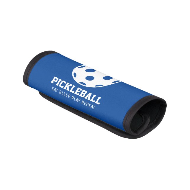 Pickleball sports logo Luggage Handle Wrap (Angled)