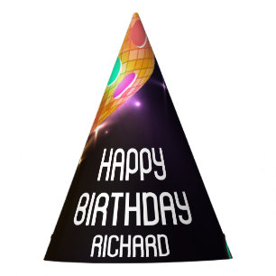 Pickleball Sports Neon Theme Disco ball Party Party Hat