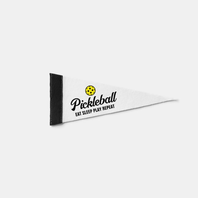 Pickleball sports pennant flag - Eat Sleep Play (Front)