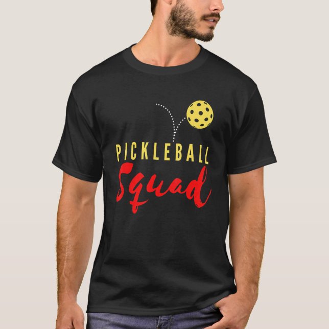 Pickleball Squad Paddleball Crew Lover Team Softba T-Shirt (Front)