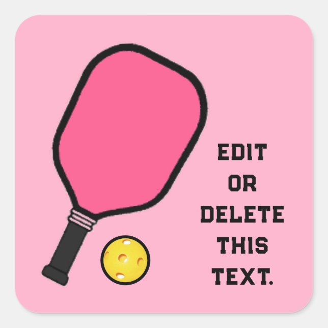 Pickleball Square Sticker (Front)