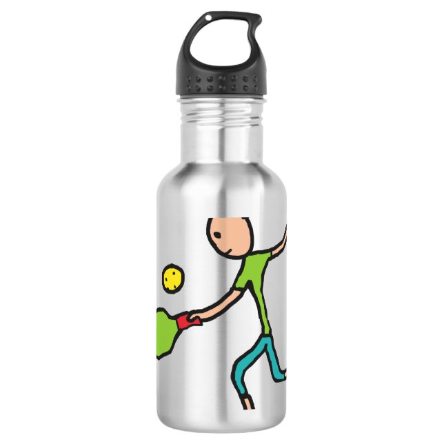 Pickleball Stainless Steel Water Bottle (Front)