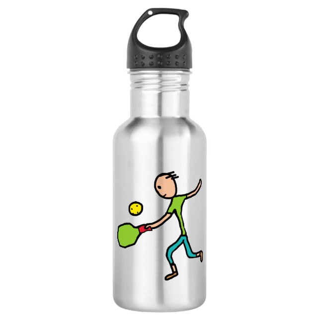 Pickleball Stainless Steel Water Bottle (Front)