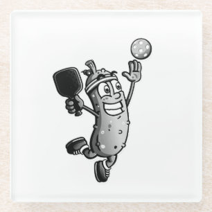 Pickleball Star Glass Coaster