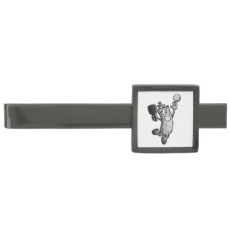 Pickleball Star Gunmetal Finish Tie Bar