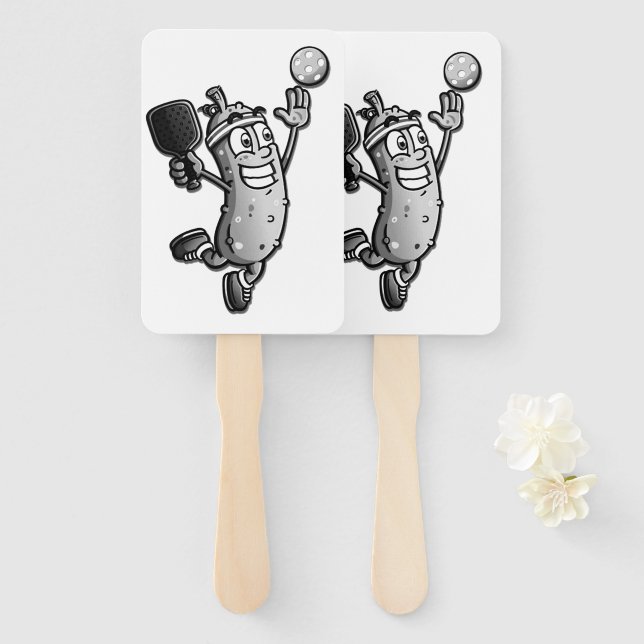 Pickleball Star Hand Fan (Front and Back)