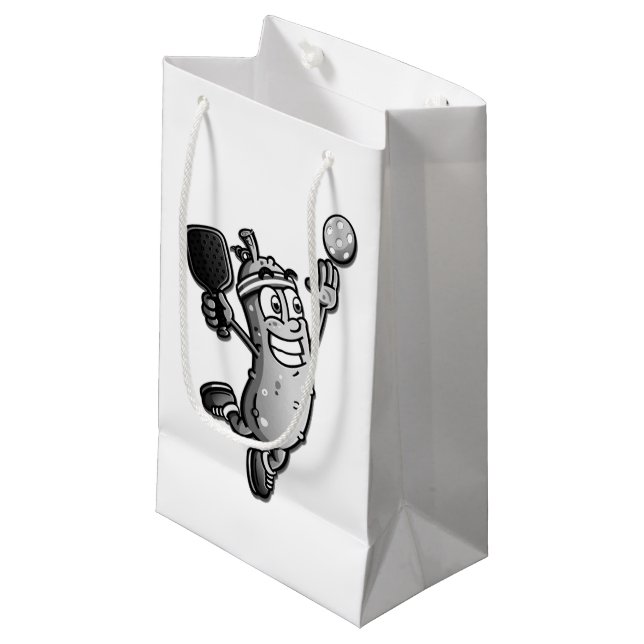 Pickleball Star Small Gift Bag (Front Angled)