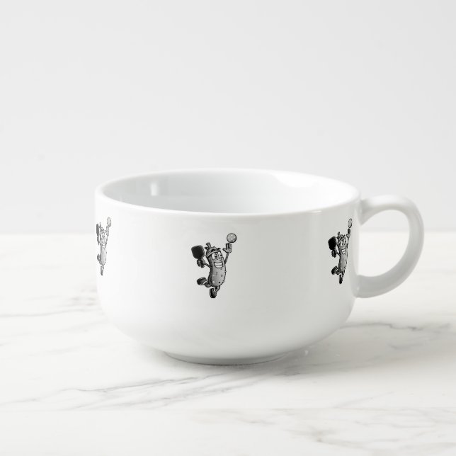 Pickleball Star Soup Mug (Left)