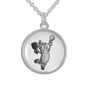 Pickleball Star Sterling Silver Necklace