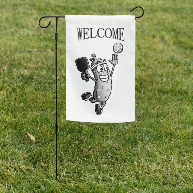 Pickleball Star Welcome Garden Flag (In SItu)