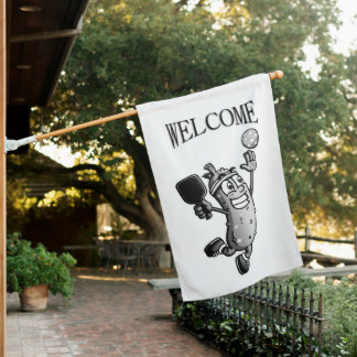 Pickleball Star Welcome House Flag