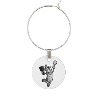Pickleball Star Wine Charm