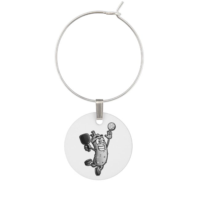 Pickleball Star Wine Charm (Front)