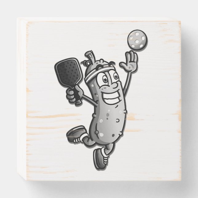 Pickleball Star Wooden Box Sign (Front Horizontal)