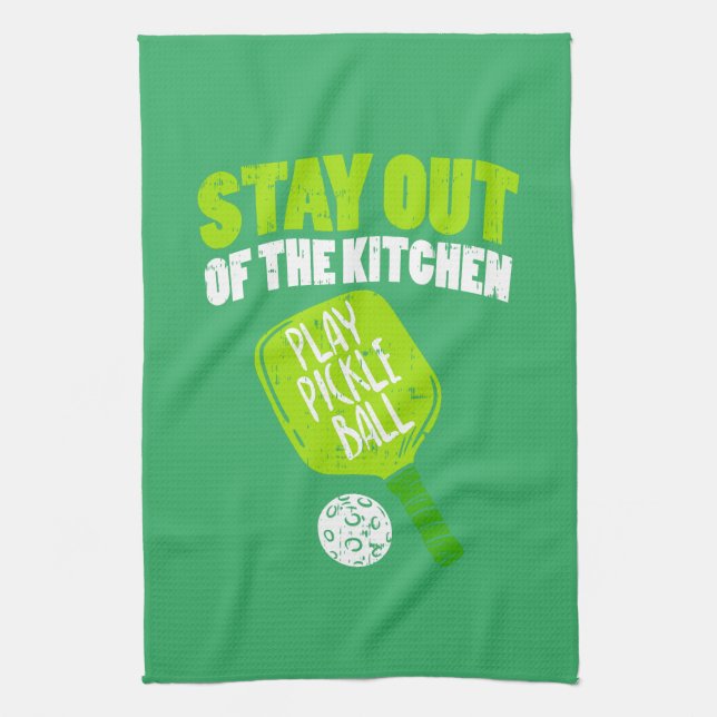 Pickleball - Stay Out Of The Kitchen Kitchen Towel (Vertical)