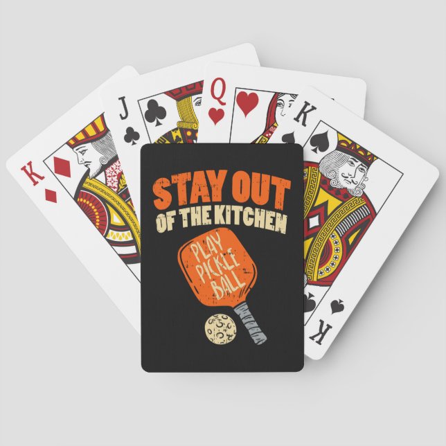 Pickleball - Stay Out Of The Kitchen Poker Cards (Back)