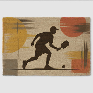 Pickleball Stylish Athlete Team Coach Decor Gift Fiber Doormat