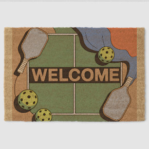 Pickleball Stylish Team Club Event Athlete Gift Fiber Doormat