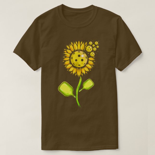 Pickleball SunflowerPickleball  T-Shirt (Design Front)