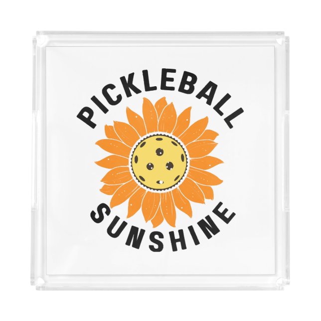 Pickleball sunshine acrylic tray (Front)