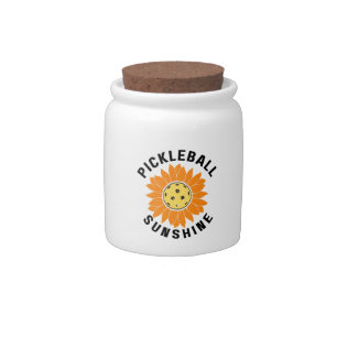 Pickleball sunshine candy jar