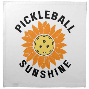 Pickleball sunshine cloth napkin