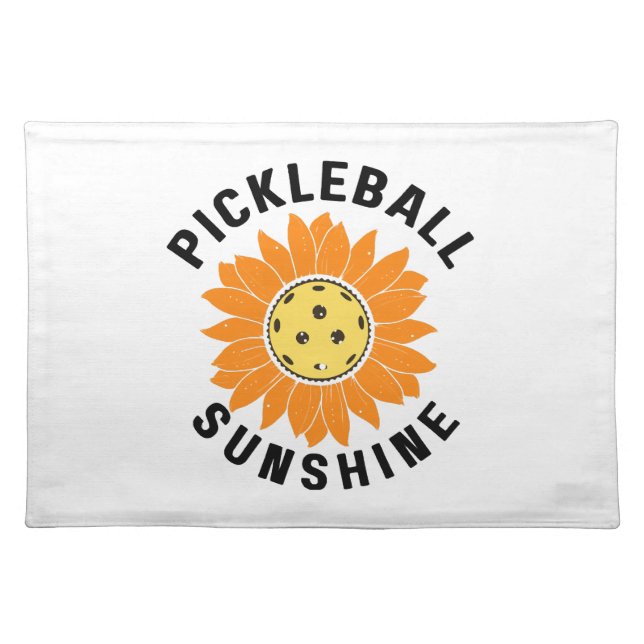Pickleball sunshine cloth placemat (Front)