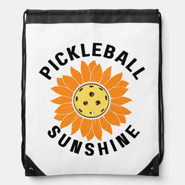 Pickleball sunshine drawstring bag (Front)