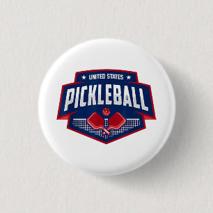 Pickleball Support the Team Pickleball Player USA Button