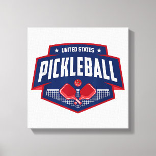 Pickleball Support the Team Pickleball Player USA Canvas Print
