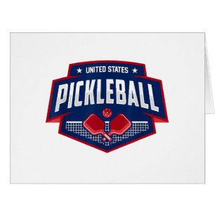 Pickleball Support the Team Pickleball Player USA Cards