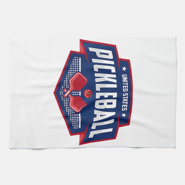 Pickleball Support the Team Pickleball Player USA  Kitchen Towel (Horizontal)