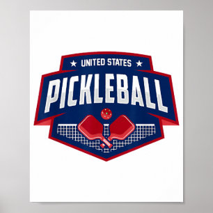Pickleball Support the Team Pickleball Player USA  Poster
