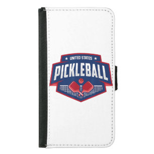 Pickleball Support the Team Pickleball Player USA Samsung Galaxy S5 Wallet Case